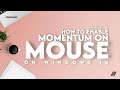 How enable momentum on mouse driver | Synaptics Mouse driver | Smoother on Mouse pad 2020