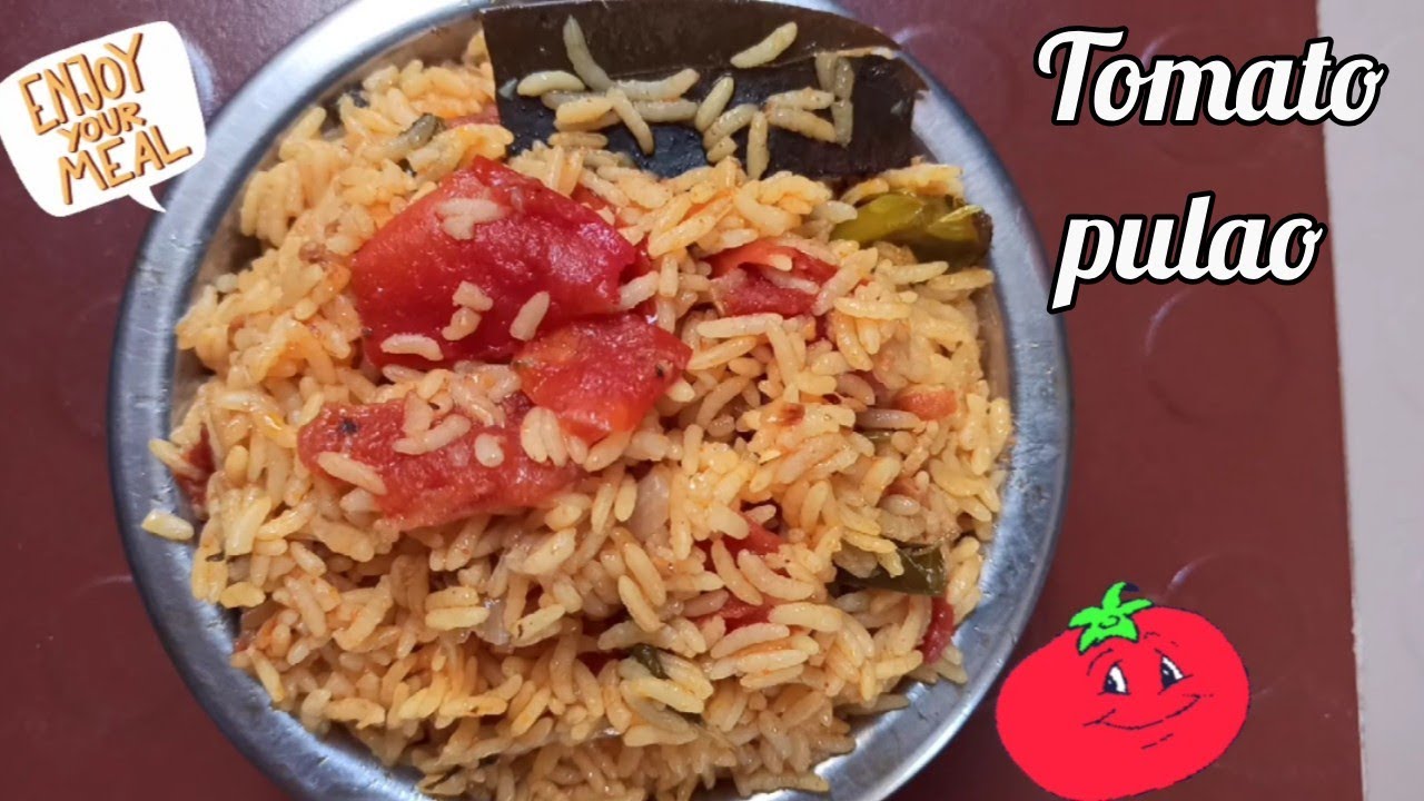 Simple and quick tomato rice 🍅 tomato rice pulao in cooker 😋tomato rice ...