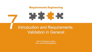 Requirements Engineering |  L07 Validation - Part 1 | Introduction and Validation in General