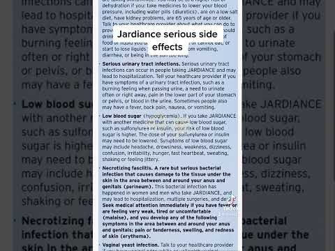 Jardiance side effects - YouTube