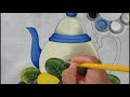 Aprenda pintar uma Chaleira Azul Pintura em Tecido Aula 434 Bruno Silva