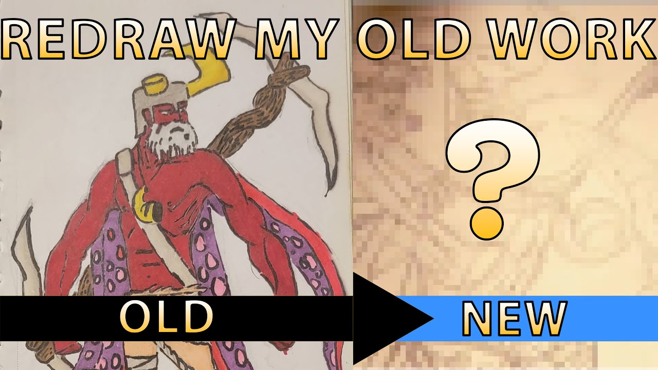 Redrawing My Old Art - YouTube