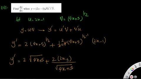 Product Rule- A Level mathematics _ Pure mathematics2&3