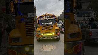 Chicken Bus Rolling In Guatemala