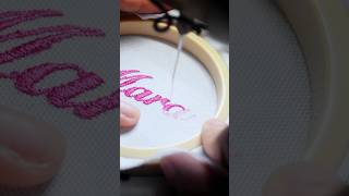 quick and easy name embroidery using a regular machine #embroidery #sewing #satisfying #foryou