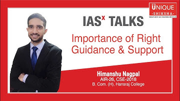 Right Guidance & Support for UPSC Success during graduation (Himanshu Nagpal | Rank -26, CSE - 2018)