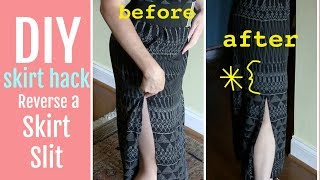 Skirt Hack How To Reverse A Slit Easy Sew