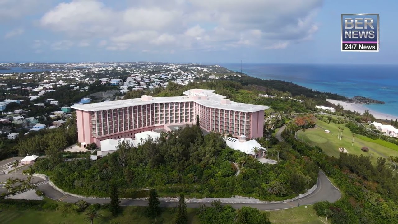 Short Aerial View Of The Fairmont Southampton, May 2022