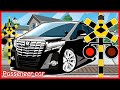 【踏切アニメ のりものあつまれ】★乗り物の名前 英語で わかるかな? 知育 子供向け★ Railroad crossing and train animation for Kids