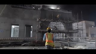 #nightshiftworking #desmantling #scaffoldplatform.Nightshift working Desmantling Scaffold Platform.
