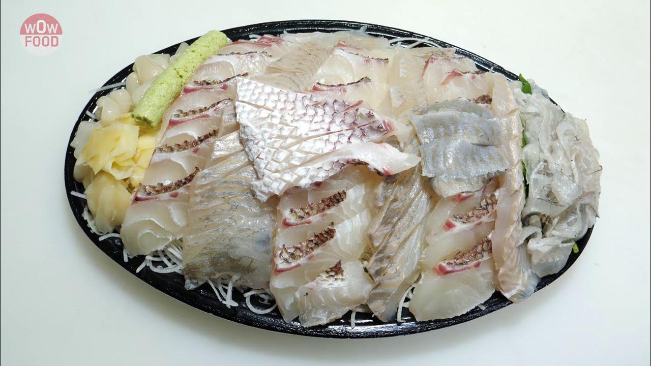 봄이면 도다리죠 강도다리 회뜨기/Alive halibut filleting,Flatfish sashimi/korea sea