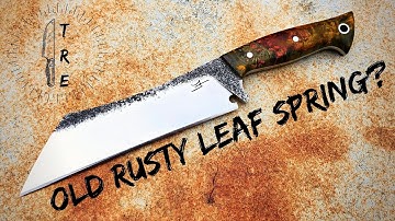 Turning An Old Rusty Leaf Spring Into A Knife!