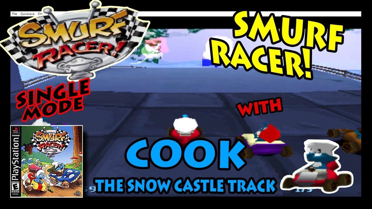 GAME BALAPAN - SMURF RACER WITH COOK GAMEPLAY PS1
