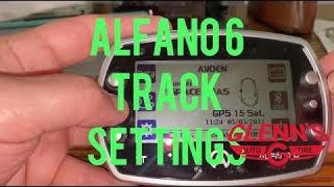 Alfano 6 Video 2 Track Configuration How will it know my track?