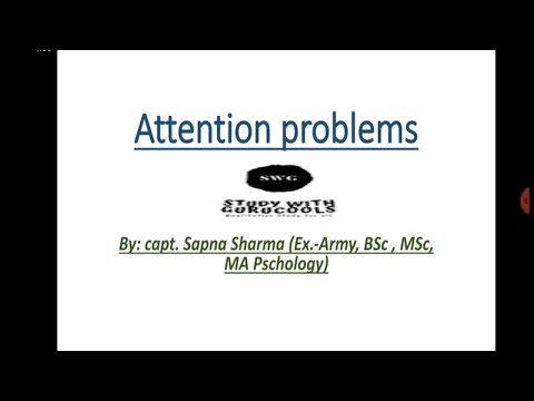 Attention Problems: Aprosexia, Hypoprosexia, Pseudoprosexia, Hyperprosexia.