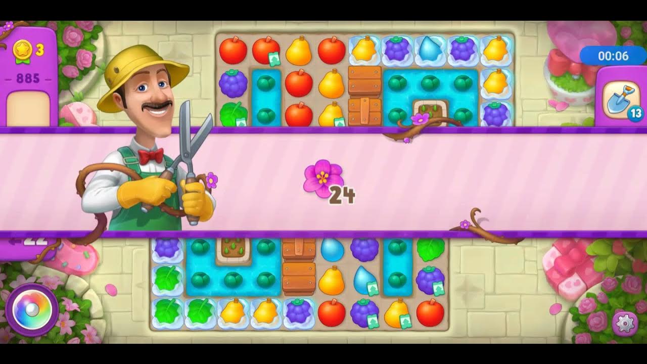 Gardenscapes SUPER HARD LEVEL 885 YouTube