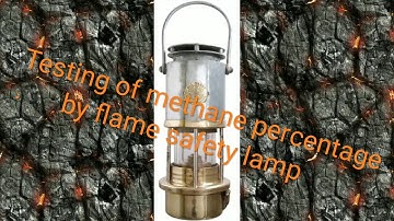 Testing of methane percentage by flame safety lamp