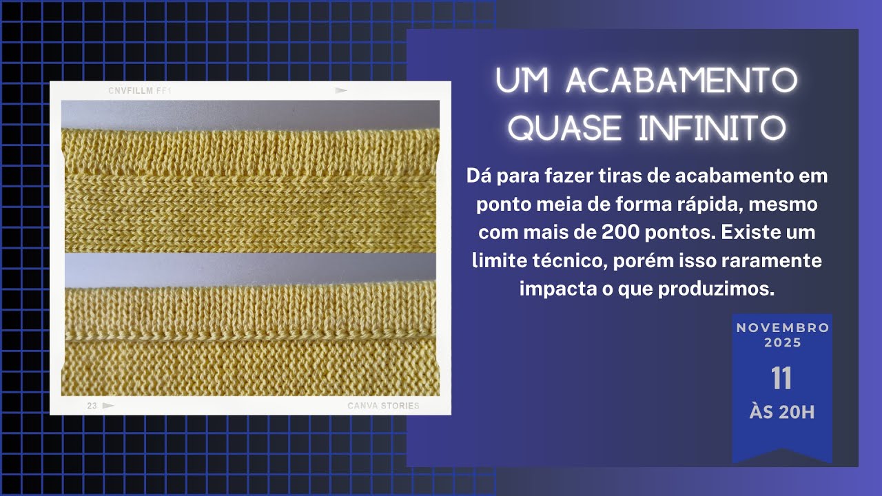 TRICÔ À MÁQUINA | Tiras de acabamento com mais de 200 pontos, sim é POSSÍVEL! (e eu vou mostrar!)