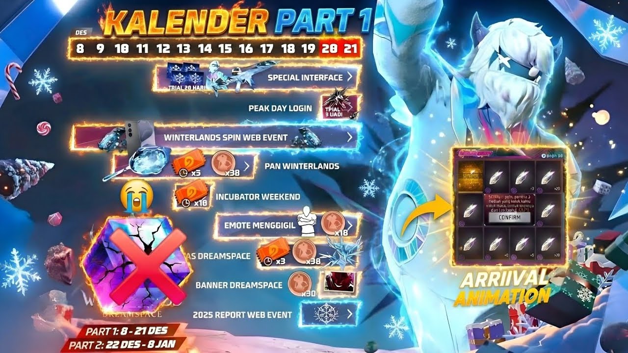 FF Indonesia Server, 2025 Winterland Event Calendar, Free Rewards