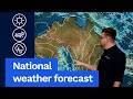 National Weather Forecast: Warm in SE, Showers WA and east coast
