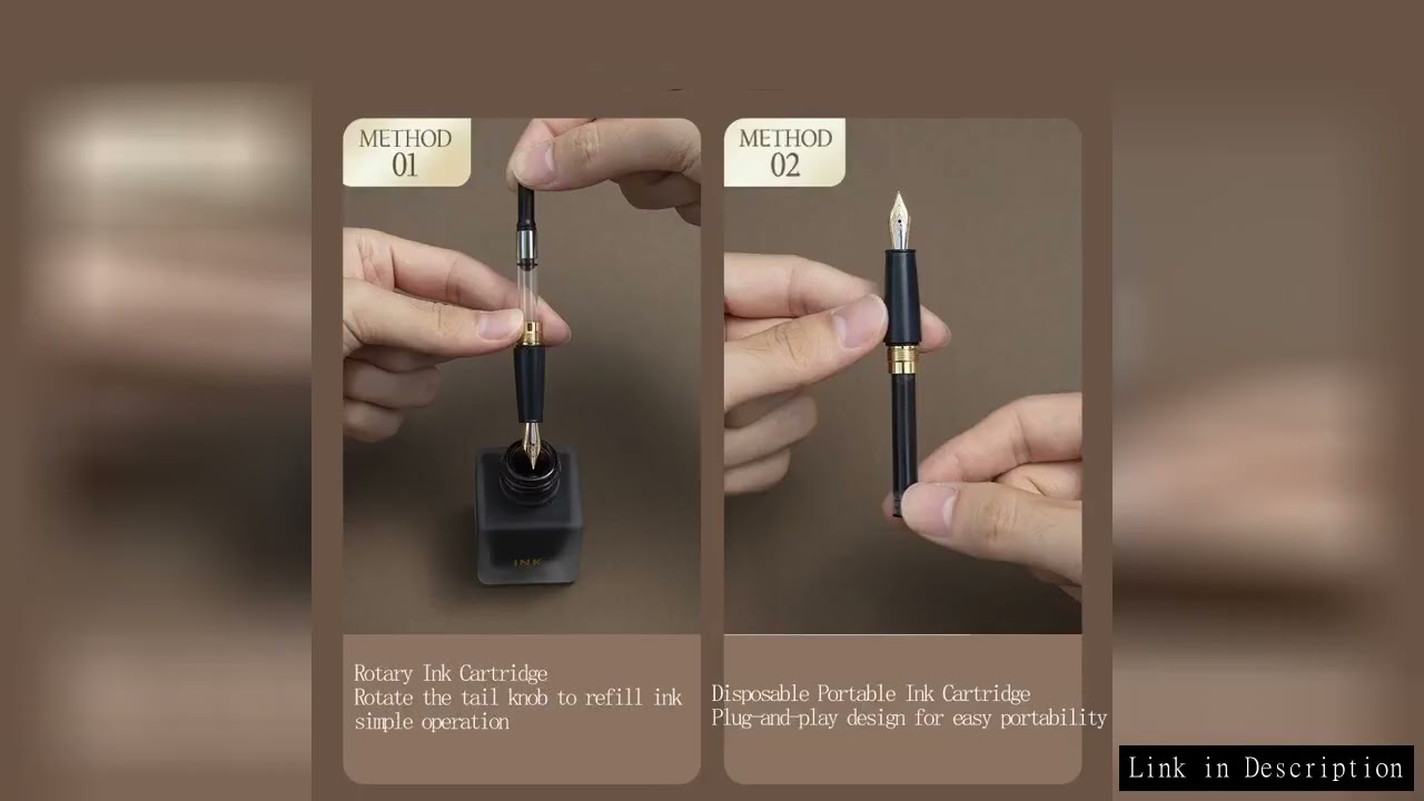 M&G Fountain Pen Gift Set Premium Soft Leather Notebook, Fountain Pen, Ink Cartridge, Ink Set High-Q