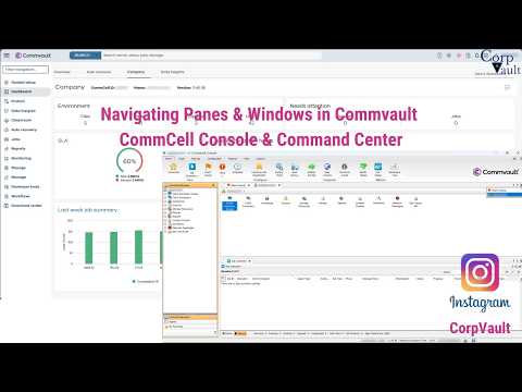 Navigating Panes &amp; Windows in Commvault CommCell Console &amp; Command Center  (Interface Guide)