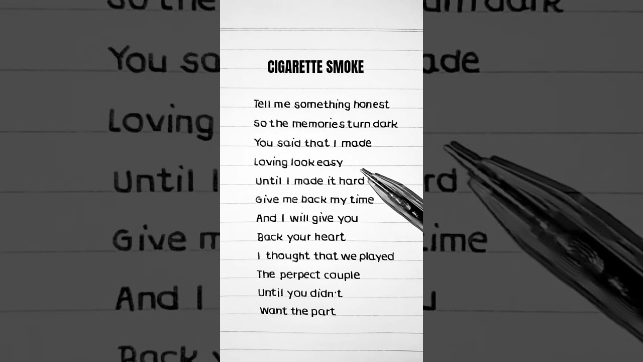 cigarette smoke lyrics half wolf Olivia Rodrigo - Cigarette Smoke (Lyrics)