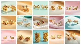 Cute Baby Girl Gold Earrings Designs 2025 | Latest Kids Gold Earrings Collection | 2AM Jewellery