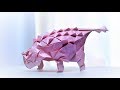 【折り紙 / origami】「アンキロサウルス」（Ankylosaurus）ができるまで【早送り制作動画】