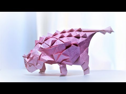 折り紙 Origami アンキロサウルス Ankylosaurus ができるまで 早送り制作動画 Youtube