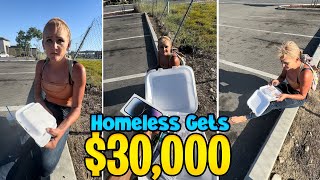 Millionaire blessed homeless who lost her mom and ended up on streets