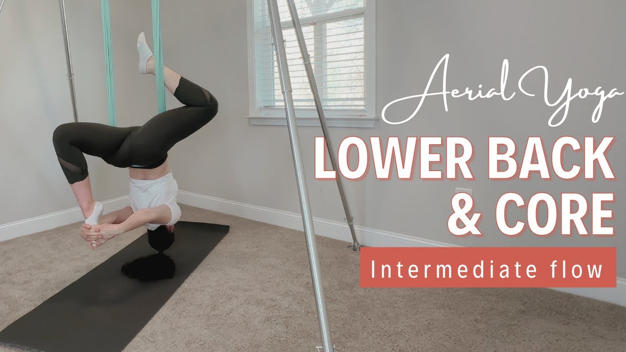 Intermediate Aerial Yoga Flow For Lower Back And Core | 20 Min Practice