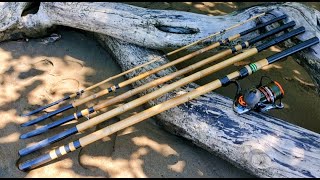 membuat joran pasiran bambu 5m / DIY- bamboo Surf fishing rod