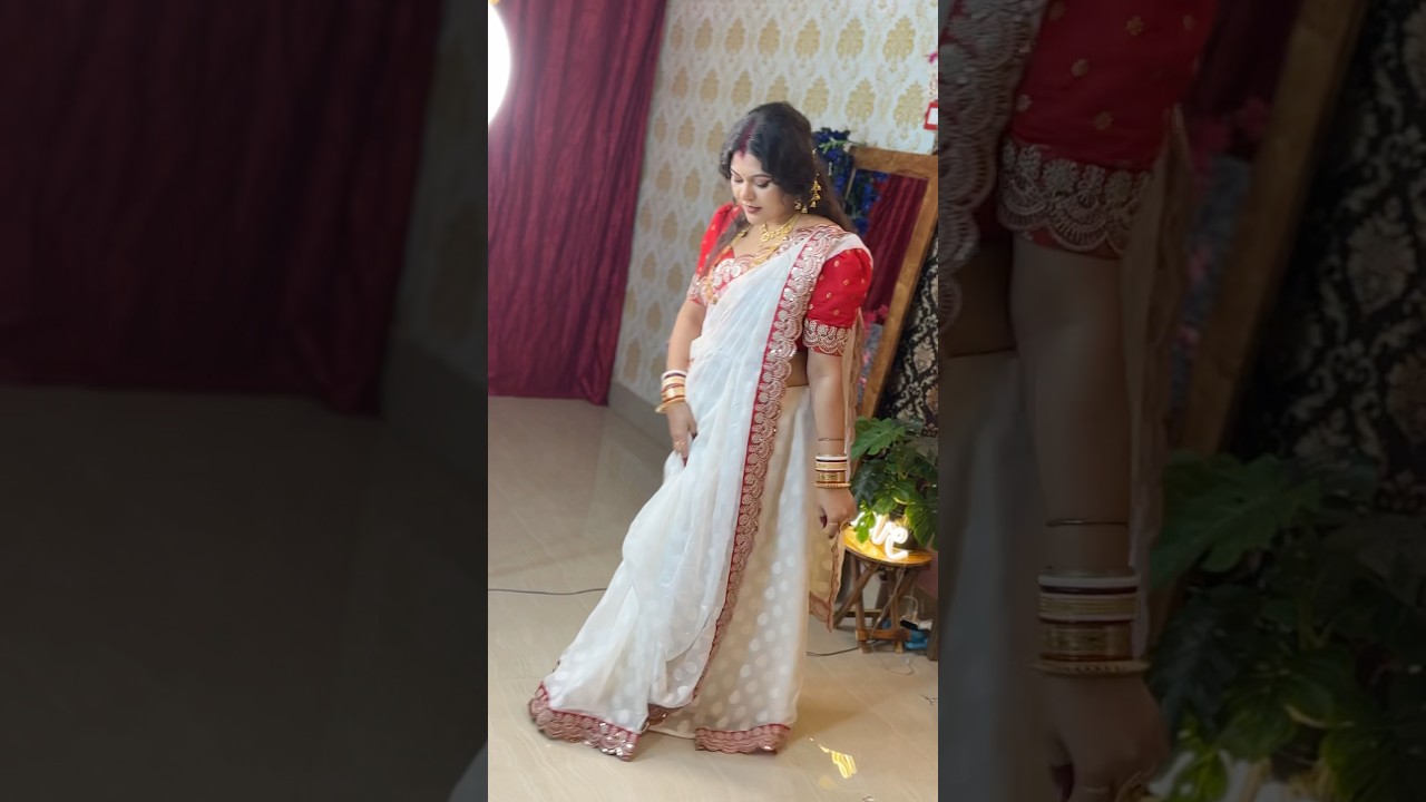 Viral saree look traditional Bengali look 🥰 