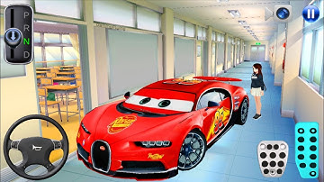 New Luxury Lightning McQueen Bugatti Chiron in Parking | 3D Driving Class 2025 - Android GamePlay