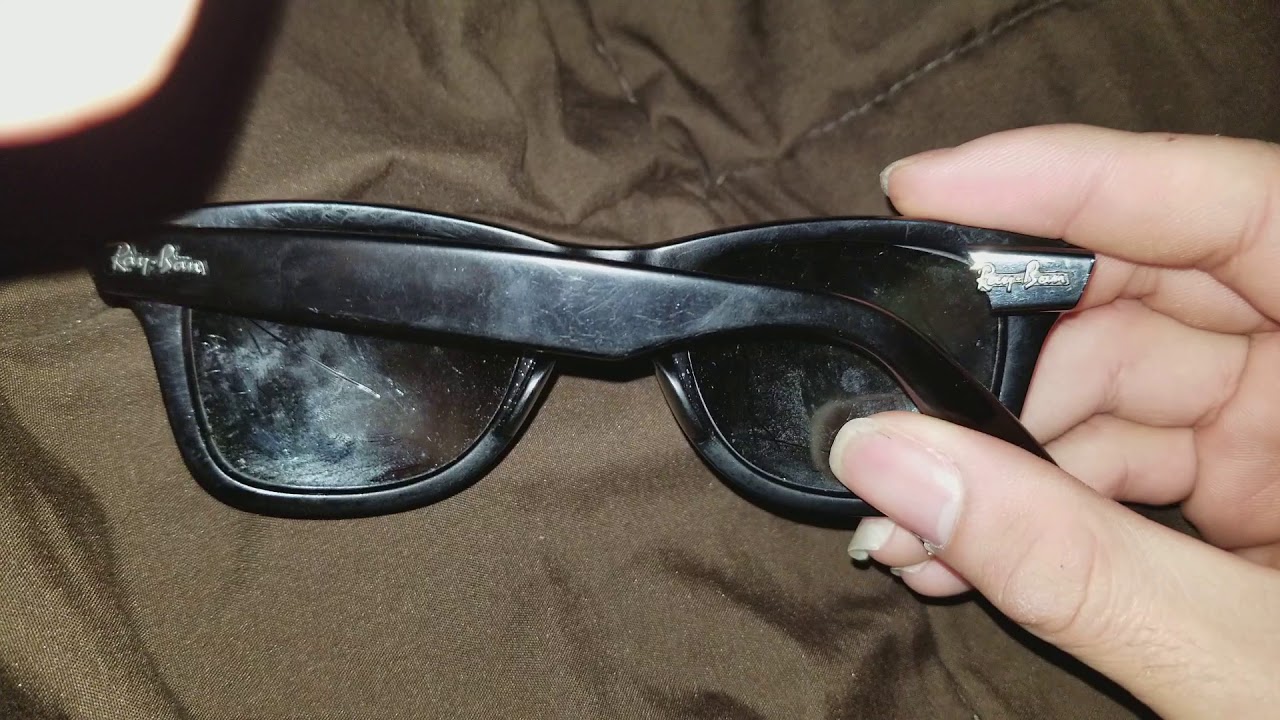  My Ray Ban Wayfarer Sunglasses with right temple toured off