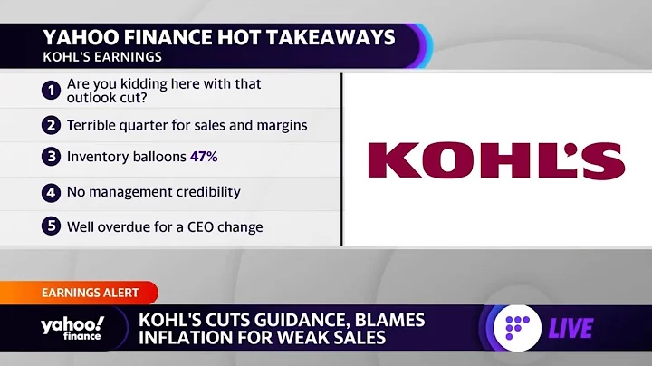 Kohls stock tumbles after reporting massive forecast cut, weak sales