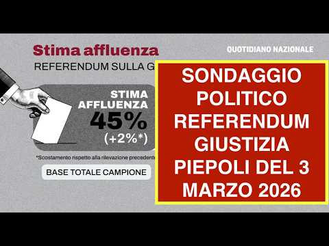 Video SONDAGGIO POLITICO REFERENDUM GIUSTIZIA PIEPOLI DEL 3 MARZO 2026