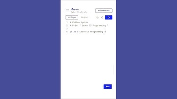 Print "Learn CS Programming" #python #syntax #coding #programming #ai #shorts #trending #viral
