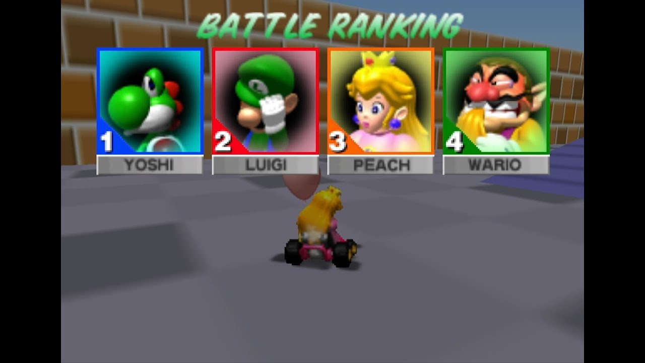 Mario Kart 64 4-Player Battle Mode (3) - YouTube
