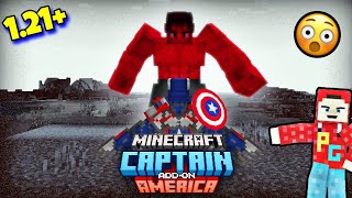 Best | Captain America | Addon for Minecraft | PE | 1.21+ | 🔥😱😈 #minecraft #viral #gaming #video . screenshot 1