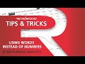 Using Words instead of Numbers | IBM Planning Analytics Tips & Tricks from Revelwood