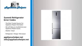 Summit Refrigerator Error Codes