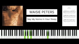 Maisie Peters - Say My Name In Your Sleep (BEST PIANO TUTORIAL \u0026 COVER)