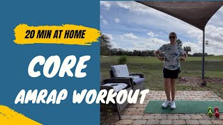 20 Minute Core AMRAP Workout at Home