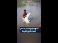 في مشهد جريء صياد سوداني يمسك بتمساح ضخم بإحدى الجزر النيلية شمالي البلاد