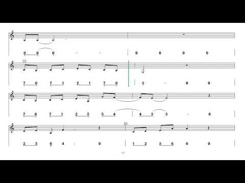 Video score《Nirvana in Fire》C key 动态乐谱《红颜旧》简谱+五线谱 C调 @Dan Tang