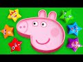 Making Rainbow Peppa Pig Bathtub by Mixing SLIME in Star Shape CLAY Coloring! Satisfying ASMR Videos