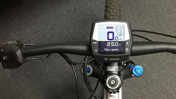 Bosch Intuvia Electric Bike Display Settings