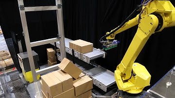 New Palletizing Robot Uses Vision to Read QR Codes and Accurately Palletize Boxes